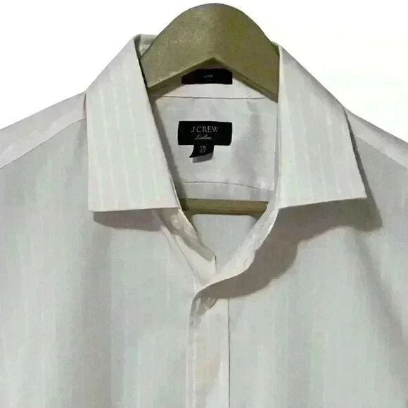 J. Crew Shirt Mens 16/33 Pink Striped Ludlow Slim Long Sleeve Button Up Occasion - Picture 3 of 8